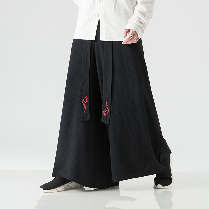 Kimono Yukata Cotton - Мужские широкие брюки Японское кимоно Ретро