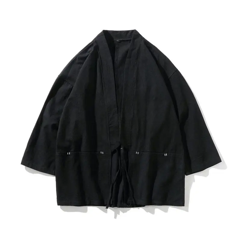 Kimono Yukata Cotton - Традиционный японский стиль, модный мужской ретро-кардиган,