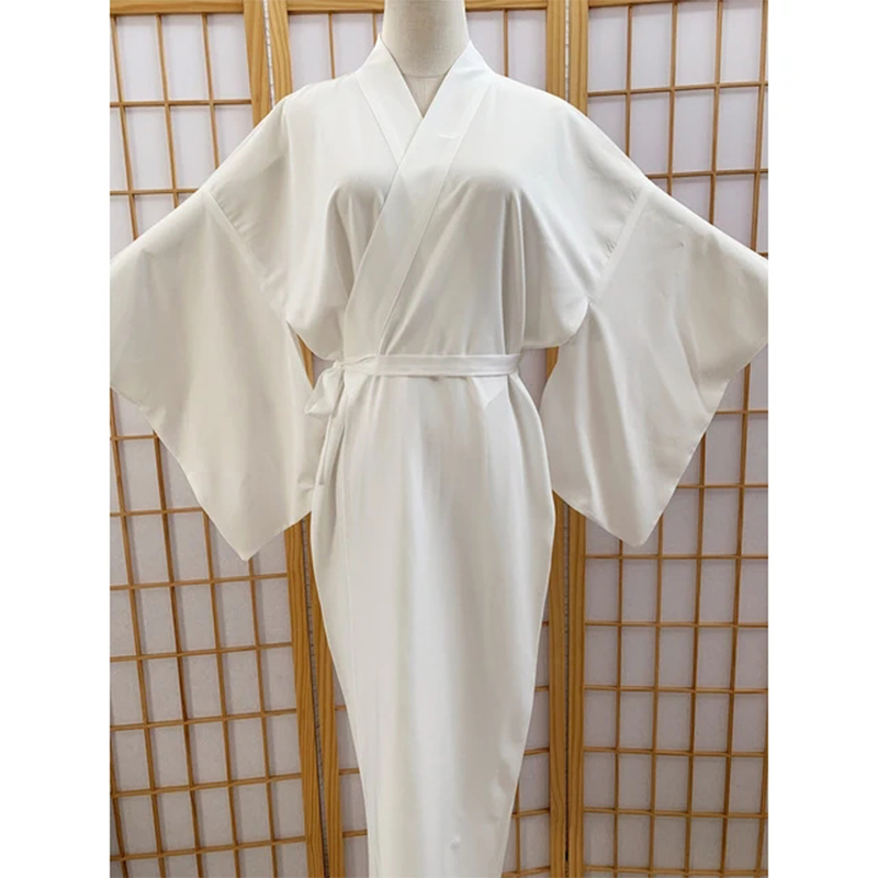 Kimono Yukata Cotton - Японское традиционное кимоно, кубинское женское белое