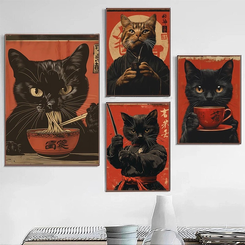 Японский стиль Эдо, черный кот – обзор и цена Japanese Lifestyle Home