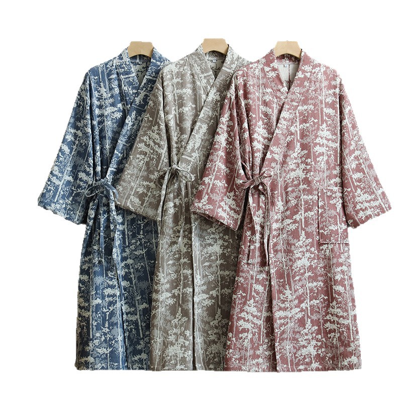 Дышащий японский женский халат – обзор и цена Kimono Yukata Cotton
